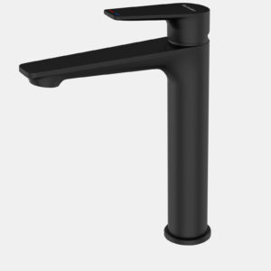 BLU BASIN MIXER H/RISE BLACK - BM84415BK