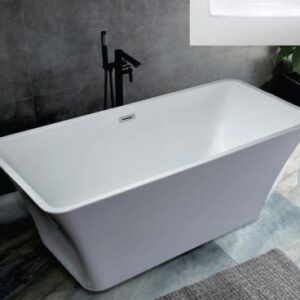 BATH TUB FREE STAND RECTANGULAR WHITE